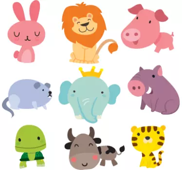 Sticker animales infantiles - TenVinilo