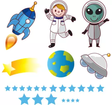 Sticker infantil del cosmos - TenVinilo