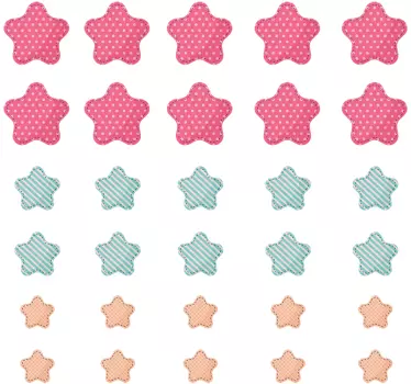 Pack de 30 vinilos infantiles estrellitas patrones - TenVinilo