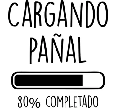 Vinilo bebés cargando pañal - TenVinilo