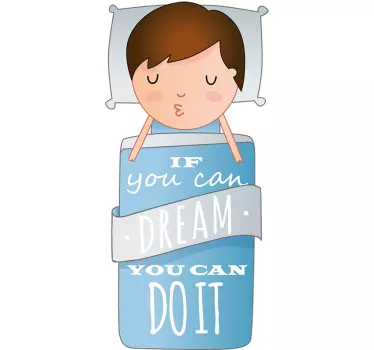 Vinilo de pared decorativa para niños frase  - TenVinilo