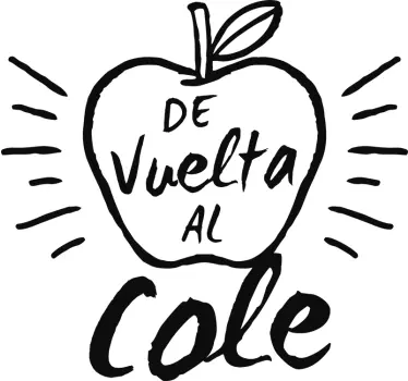 Vinilo de vuelta al cole manzana - TenVinilo