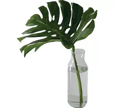 Vinilo decoración jarro monstera deliciosa - TenVinilo