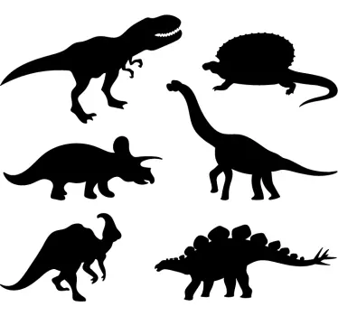 Vinilo decorativo casa dinosaurios diferentes - TenVinilo