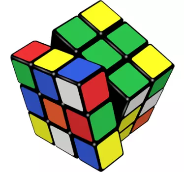 Vinilo decorativo cubo de rubik - TenVinilo