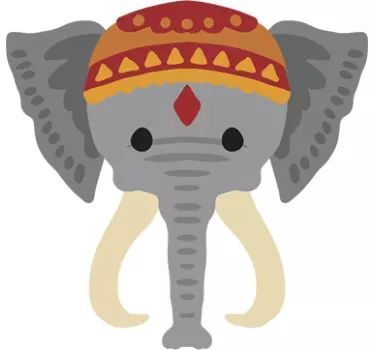 Vinilo decorativo Elefante Indio - TenVinilo