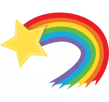 Vinilo decorativo estrella arco iris - TenVinilo