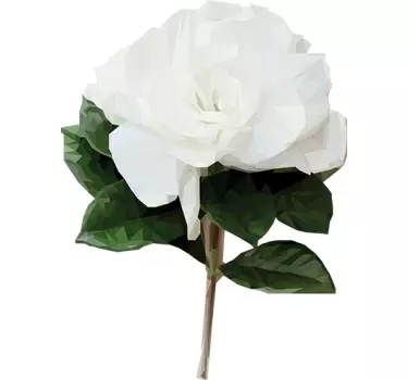 Vinilo decorativo floral poligonal - TenVinilo