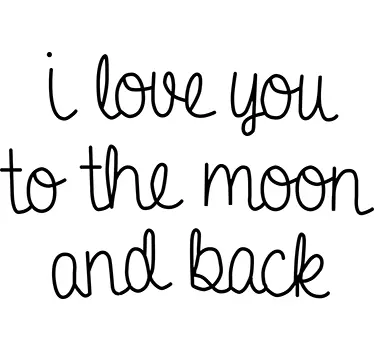 Vinilo decorativo I love you to the moon - TenVinilo