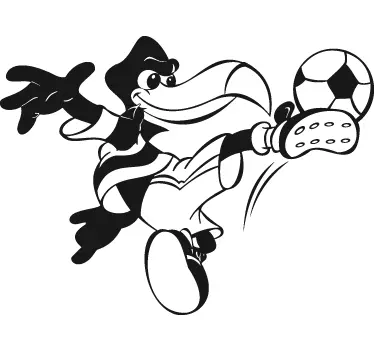 Vinilo decorativo infantil cuervo fútbol - TenVinilo