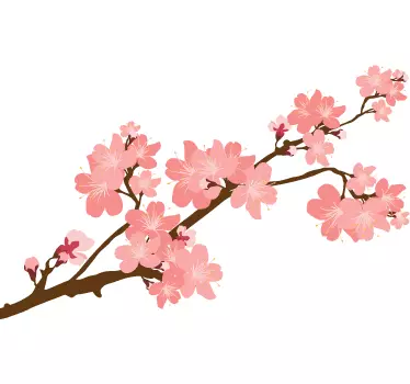 Vinilo decorativo Japón cerezo en flor - TenVinilo