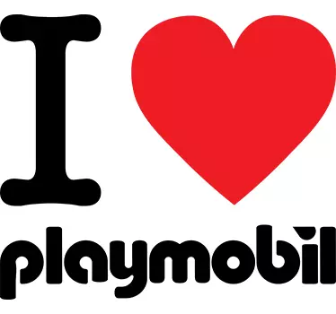 Vinilo decorativo love playmobil - TenVinilo