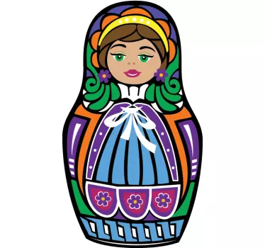 Vinilo decorativo muñeca rusa - TenVinilo