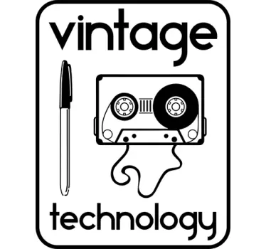 Vinilo decorativo tecnología vintage - TenVinilo