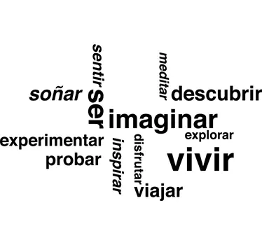 Vinilo decorativo textos sueños apaisado - TenVinilo