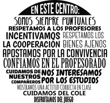Vinilo escolar reglas de la clase - TenVinilo