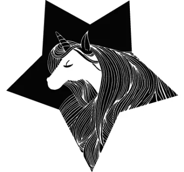 Vinilo estrella unicornio - TenVinilo