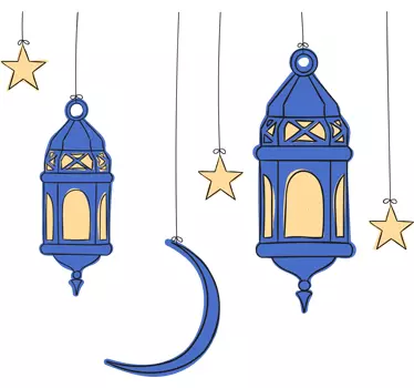 Vinilo farolillos ramadan árabes - TenVinilo