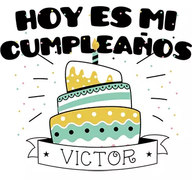 Vinilo felicitaciones de cumpleaños personalizable - TenVinilo