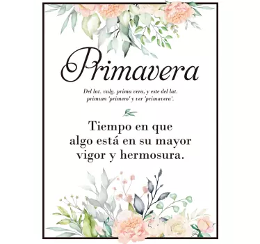 Vinilo pared qué es la primavera - TenVinilo