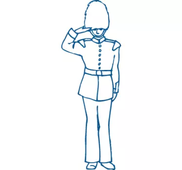 Vinilo guardia inglés - TenVinilo