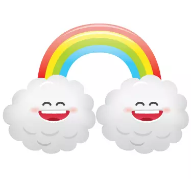 Vinilo infantil arco iris manga - TenVinilo