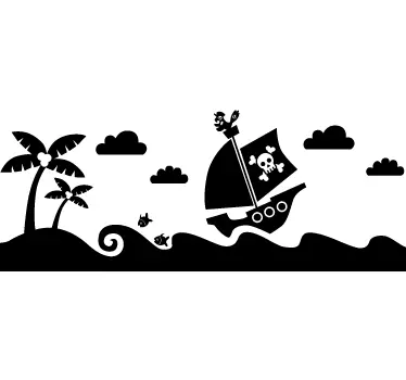 Vinilo infantil barco pirata - TenVinilo