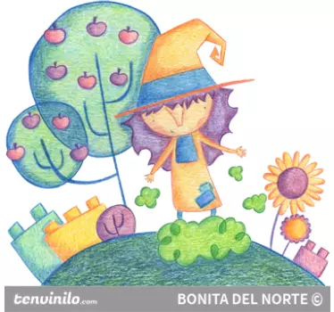 Vinilo infantil brujita - TenVinilo