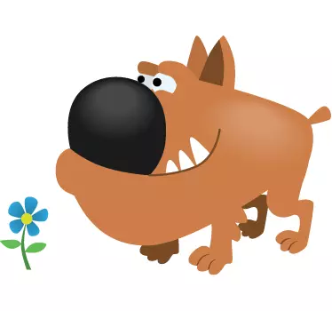Vinilo infantil bull dog marrón - TenVinilo