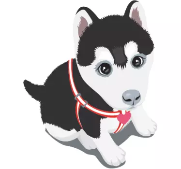 Vinilo infantil cachorro husky - TenVinilo