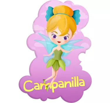 Vinilo infantil Campanilla con texto - TenVinilo