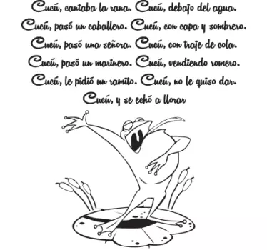 Vinilo infantil cantaba la rana - TenVinilo
