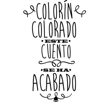 Vinilo infantil colorín colorado - TenVinilo