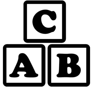 Vinilo infantil cubos abc - TenVinilo