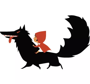Vinilo infantil domando al lobo - TenVinilo
