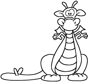 Vinilo infantil dragón divertido - TenVinilo