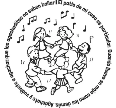 Vinilo infantil el patio de mi casa - TenVinilo