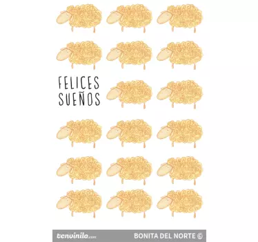 Viniles infantiles felices sueños ovejitas - TenVinilo