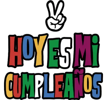 Vinilo infantil felicitaciones de cumpleaños - TenVinilo