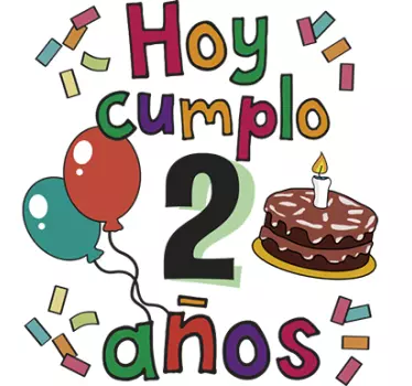 Vinilo infantil hoy cumplo - TenVinilo