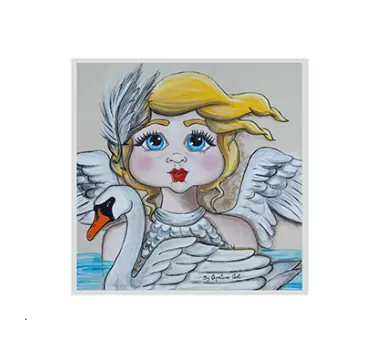 Vinilo infantil ilustración cuento cisne - TenVinilo