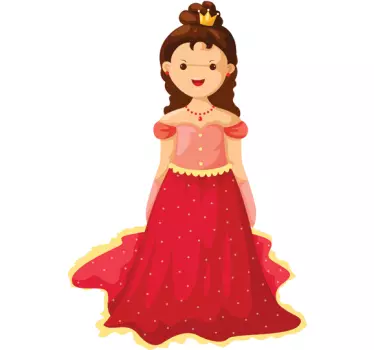 Vinilo infantil ilustración reina - TenVinilo