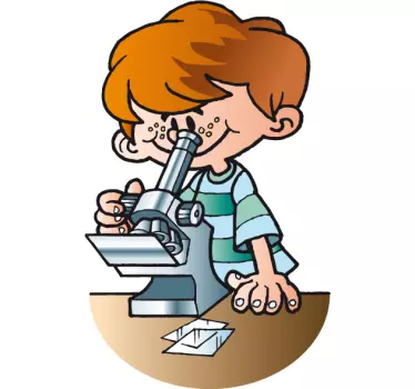 Vinilo infantil joven científico - TenVinilo