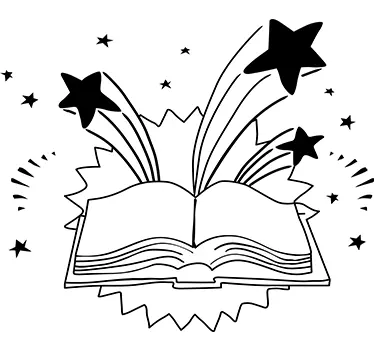 Vinilo infantil libro de la imaginación - TenVinilo