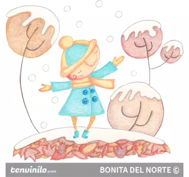 Vinilo infantil llega el invierno - TenVinilo