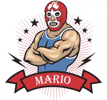 Vinilo pared Luchador personalizable - TenVinilo