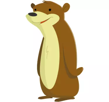 Vinilo infantil marmota río - TenVinilo