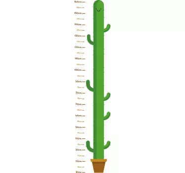 Vinilo infantil medidor cactus - TenVinilo