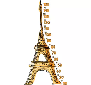 Vinilo infantil medidor Eiffel - TenVinilo