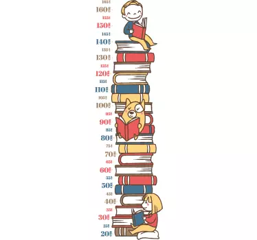 Vinilo infantil medidor libros - TenVinilo